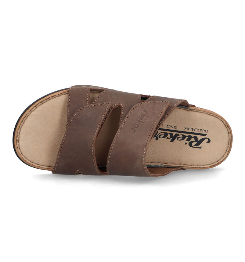 Rieker Nu-pieds casual en Cognac pour hommes (354825)