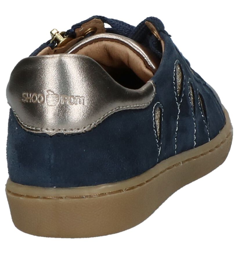 Donkerblauwe Schoenen Shoo Pom Ducky Ballon in leer (230609)