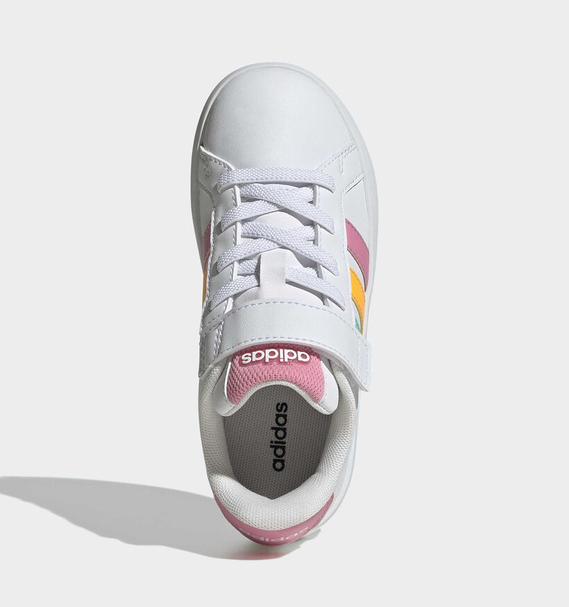 adidas Grand Court 3.0 Witte/Leopard Sneakers voor meisjes (366957) - geschikt voor steunzolen