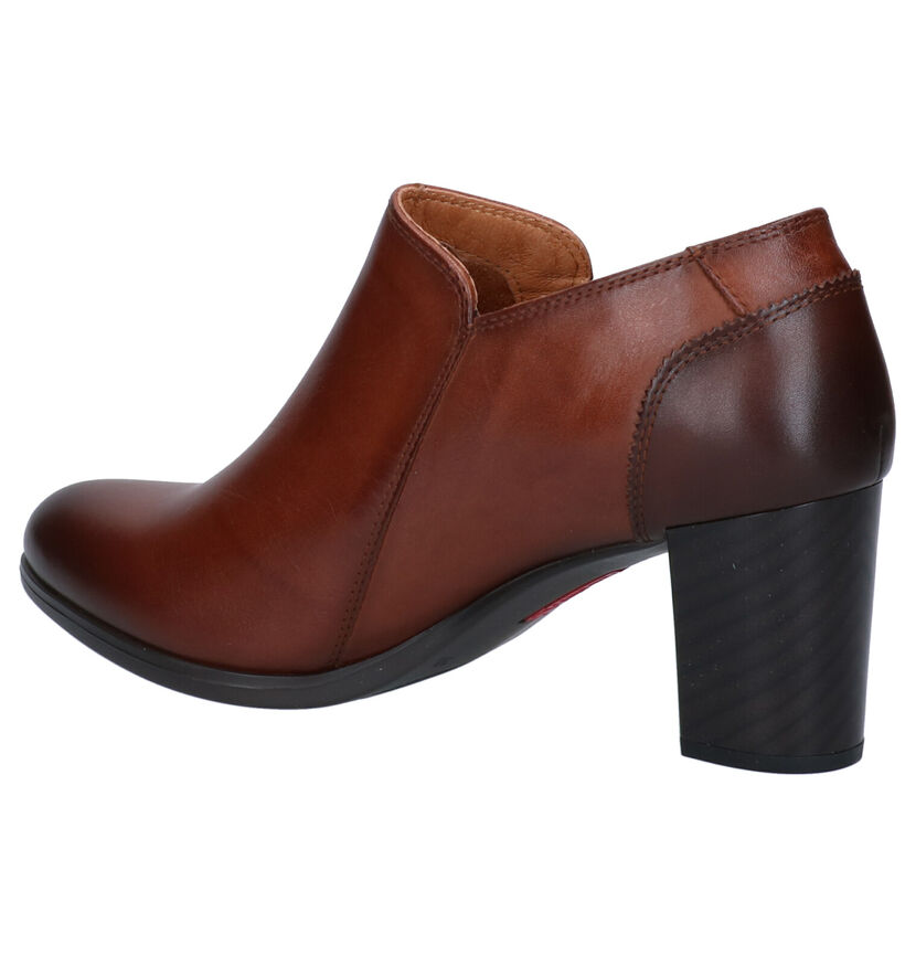 Pikolinos Cognac Enkelpumps in leer (283629)