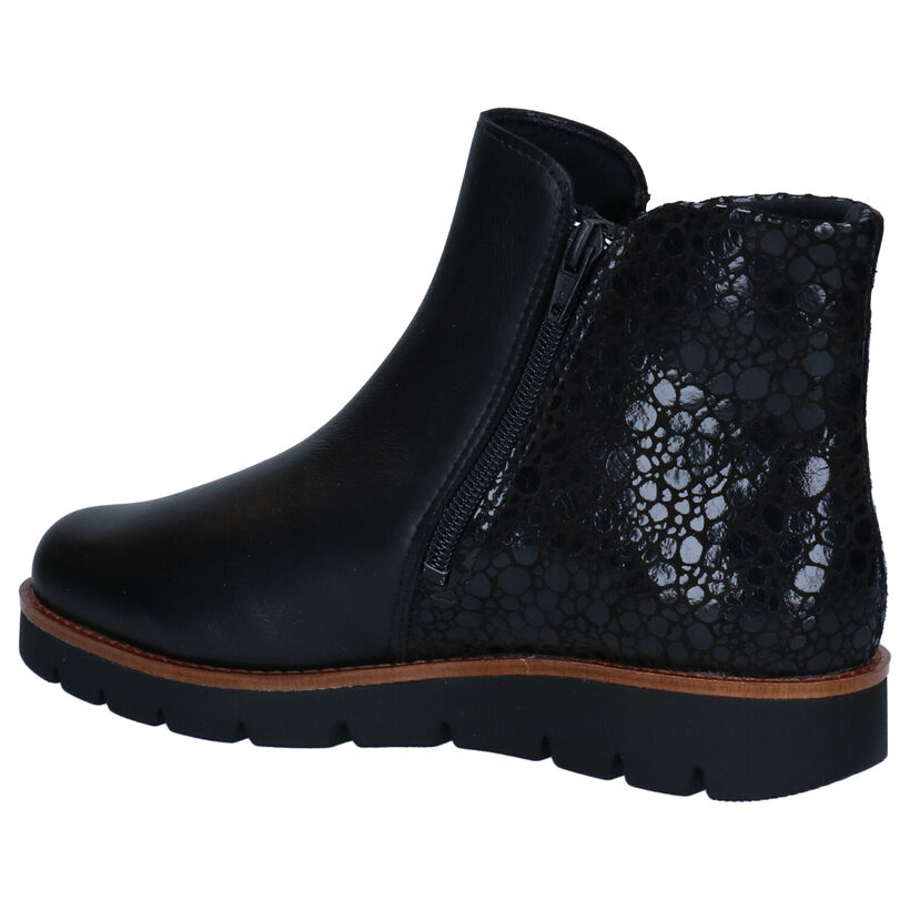 Solemade Zoe 58 Zwarte Enkellaarzen voor dames (331666) - geschikt voor steunzolen