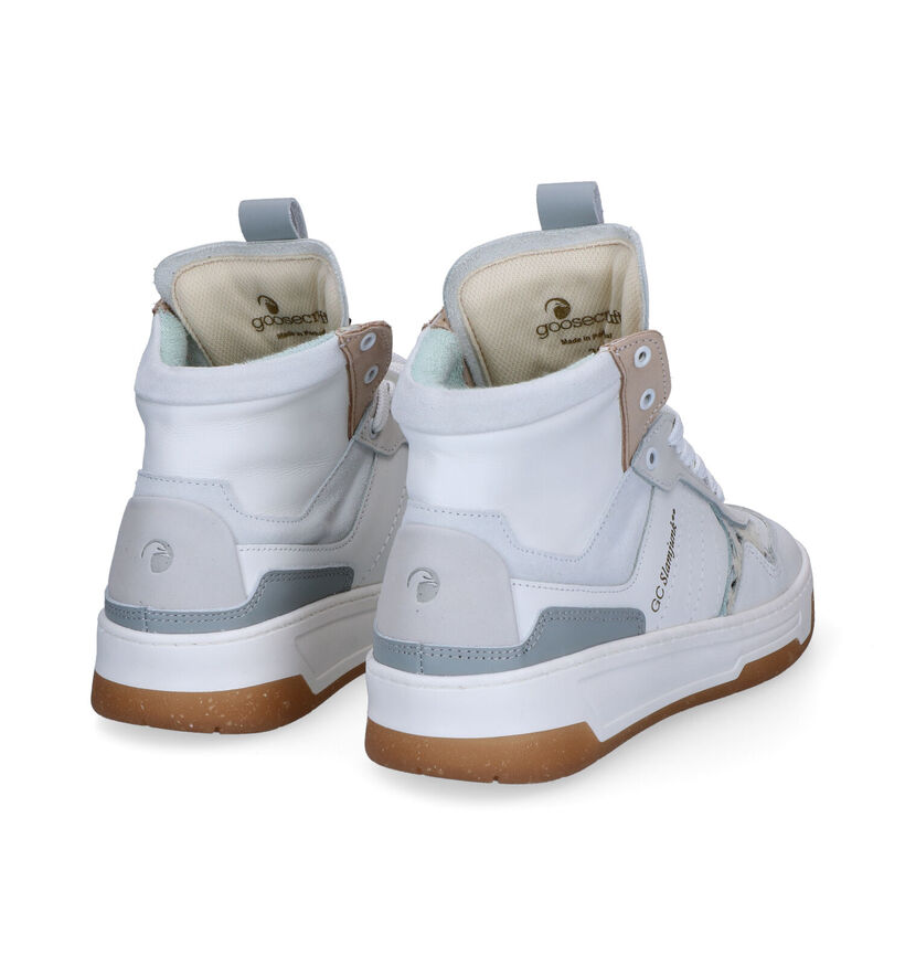 Goosecraft Blake Witte Hoge Sneakers voor dames (310100) - geschikt voor steunzolen