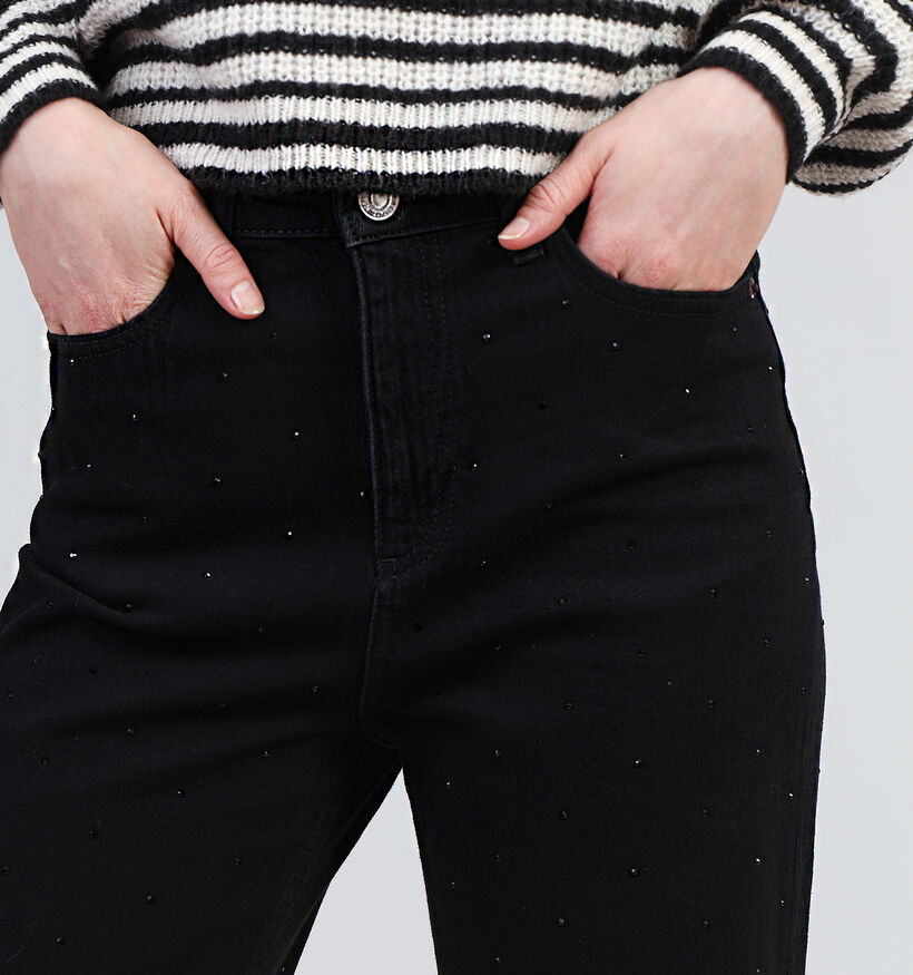 Vero Moda Tessa Wide leg jeans en Noir L30 pour femmes (349027)
