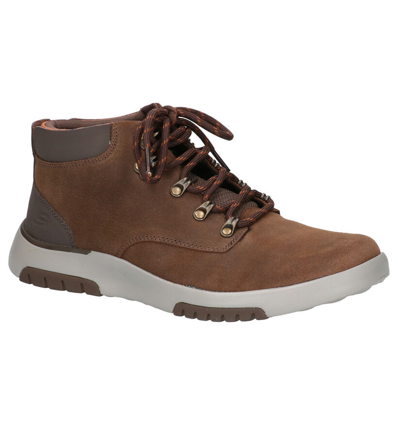 Skechers Bellinger Bottines en Marron en nubuck (262813)