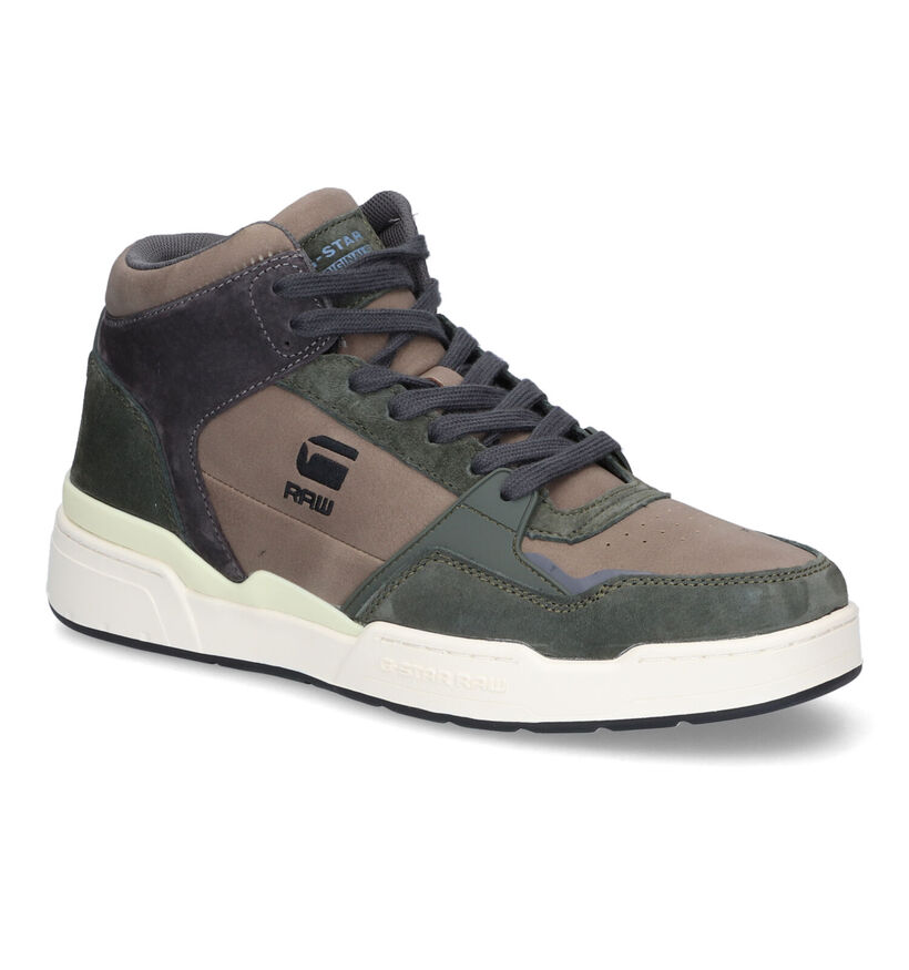 G-Star Attacc MID Baskets en Khaki pour hommes (314305) - pour semelles orthopédiques