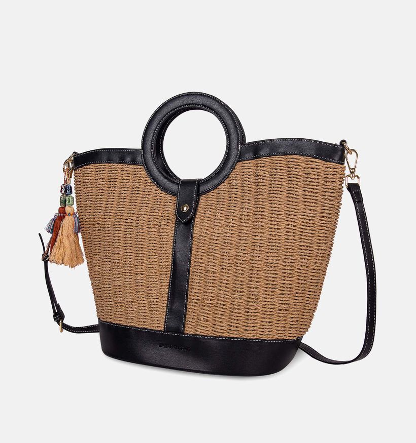 Laurent David Beige/Zwarte Shoppertas voor dames (373946)