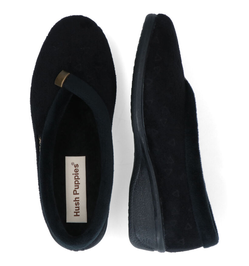 Hush Puppies Dilto Pantoufles en Noir en textile (313733)