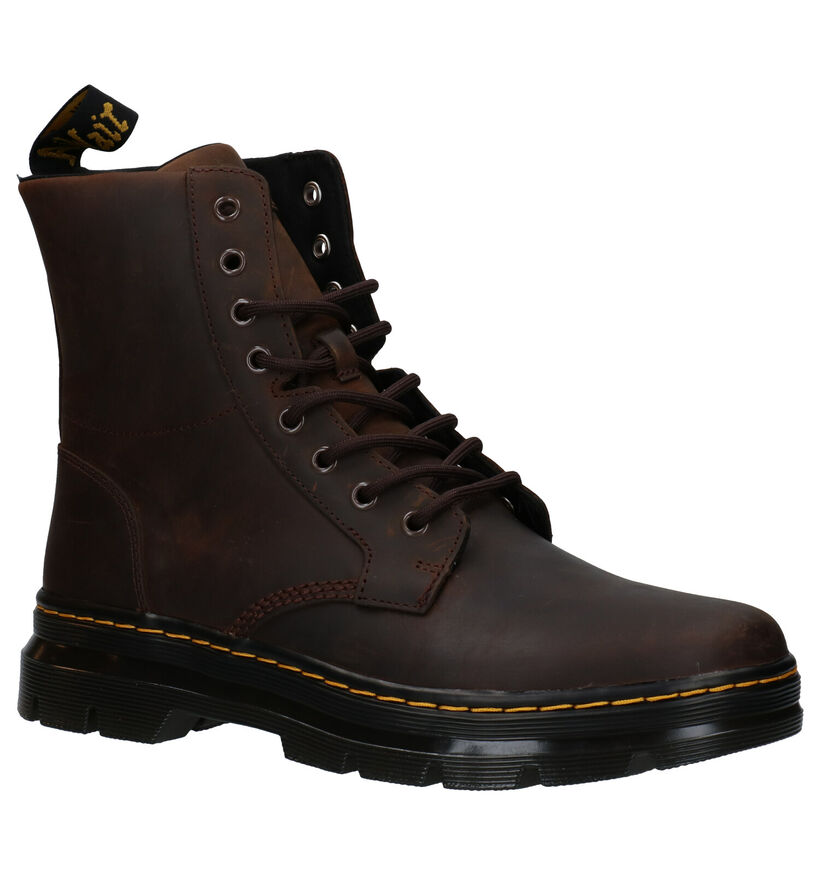 Dr. Martens Combs Leather Bruine Boots in leer (277091)