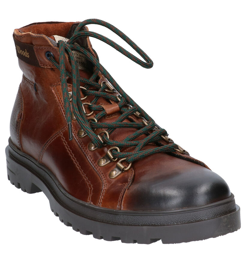 River Woods Bottines en Cognac en cuir (260318)