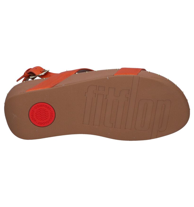 FitFlop Sandales à talons en Orange clair en cuir (240192)