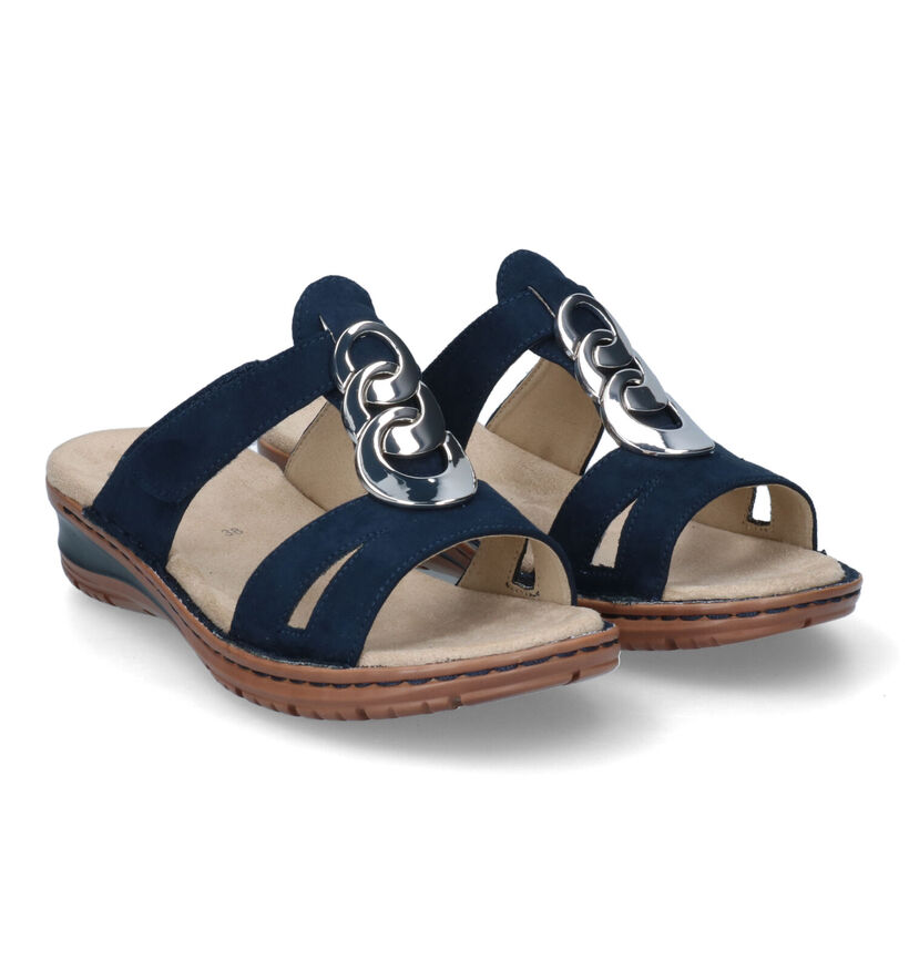 Ara Hawaii Nu-pieds en Bleu en textile (307695)