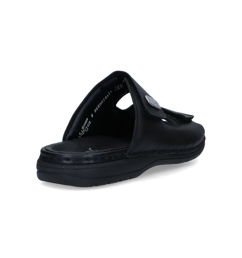 Rieker Nu-pieds casual en Noir pour hommes (339197)