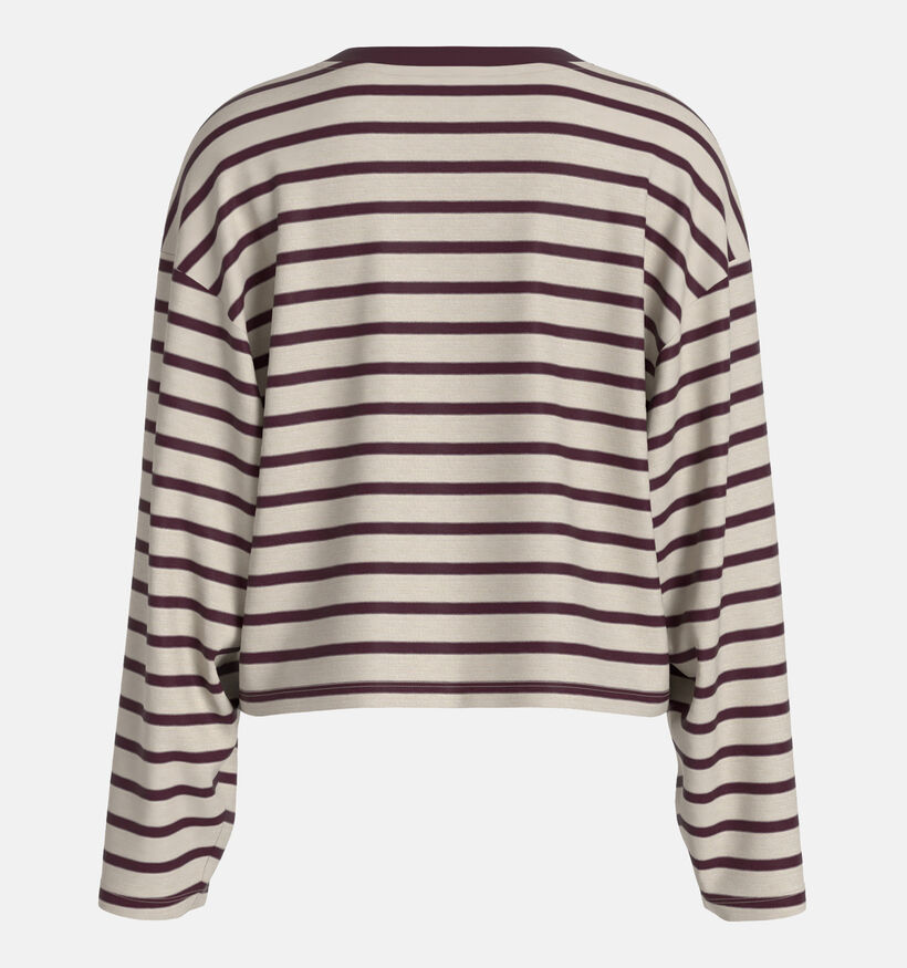 Vila Sina Longsleeves T-shirt en Marron pour femmes (379736)