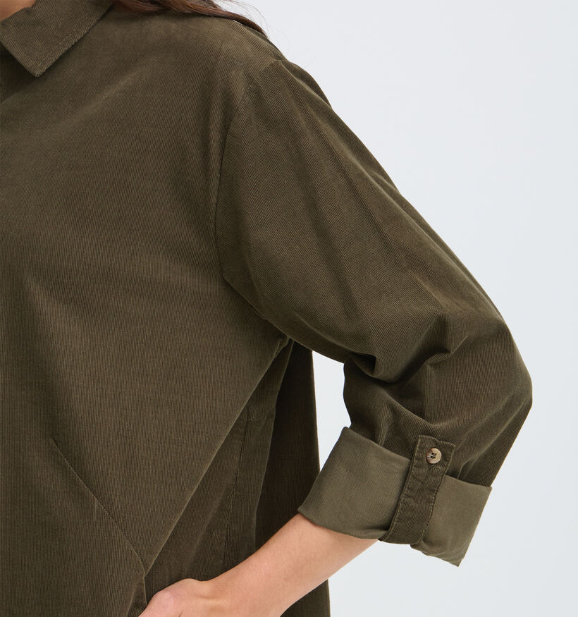 Fransa Cory Kakigroene Midi-Jurk voor dames (379929)