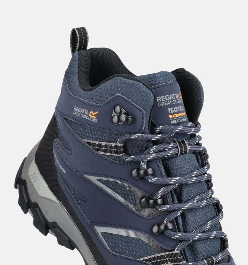 Regatta Holcombe III Blauwe Wandelschoenen voor heren (377532) - geschikt voor steunzolen