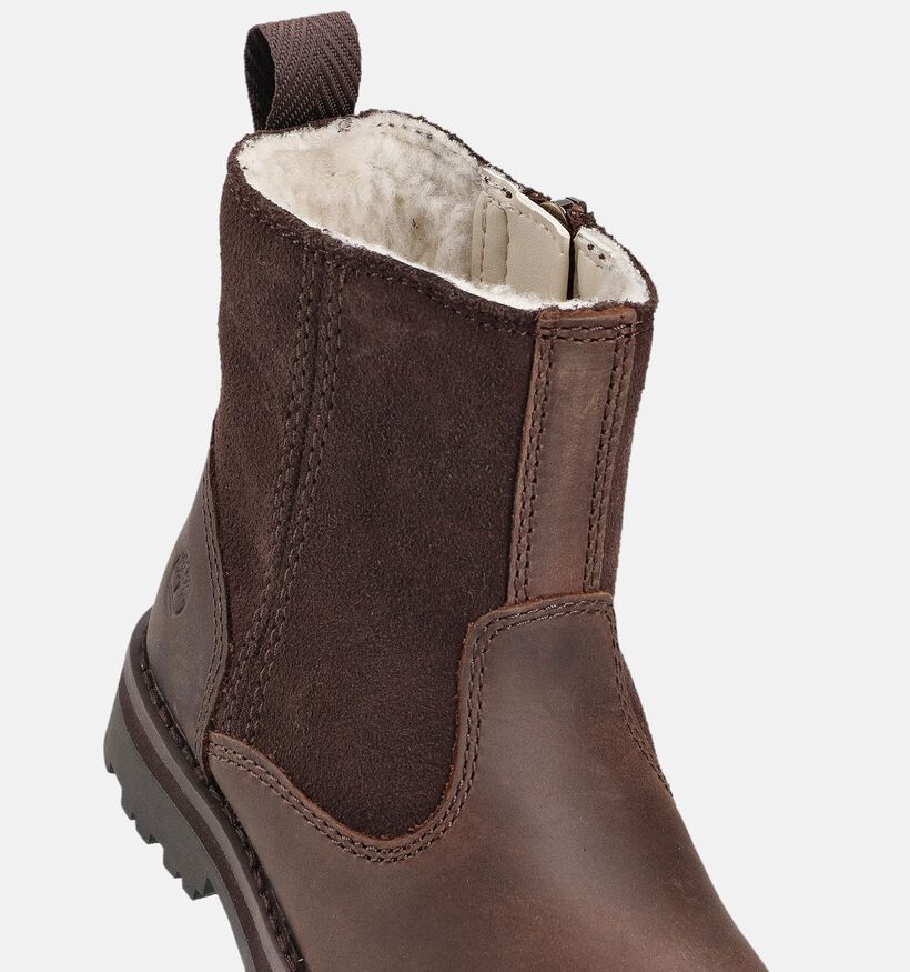 Timberland Courma Kid Chelsea Donkerbruine Boots met Rits voor meisjes, jongens (377354) - geschikt voor steunzolen