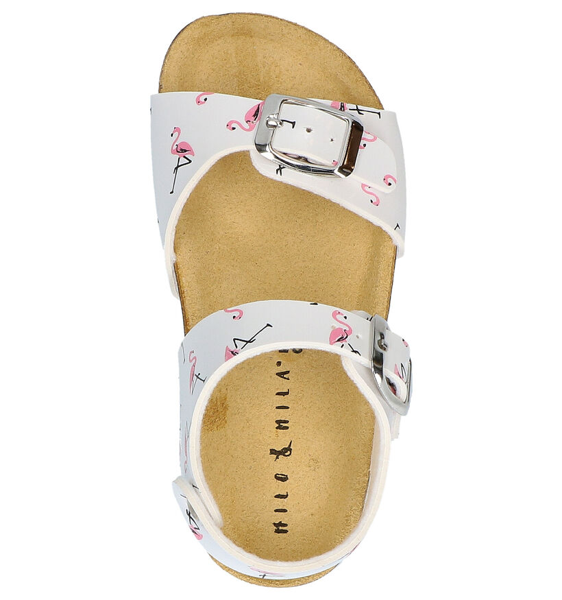 Milo & Mila Sandales en Blanc en simili cuir (273169)
