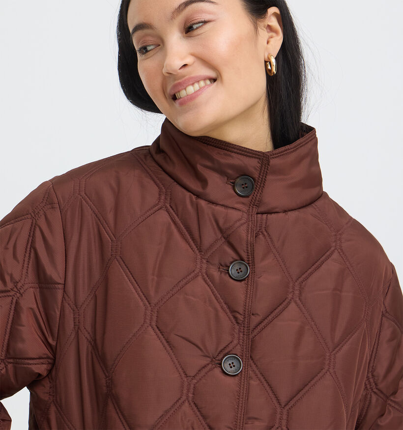 Fransa Agate Manteau court en Bordeaux pour femmes (377848)