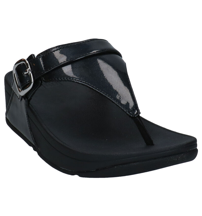 FitFlop Lulu Tongs en Noir en simili cuir (293470)