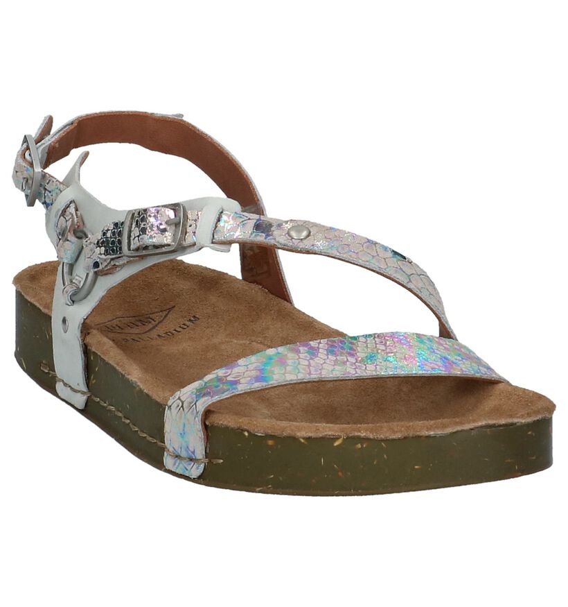 Palladium Sandales à talons en Argent en cuir (214057)