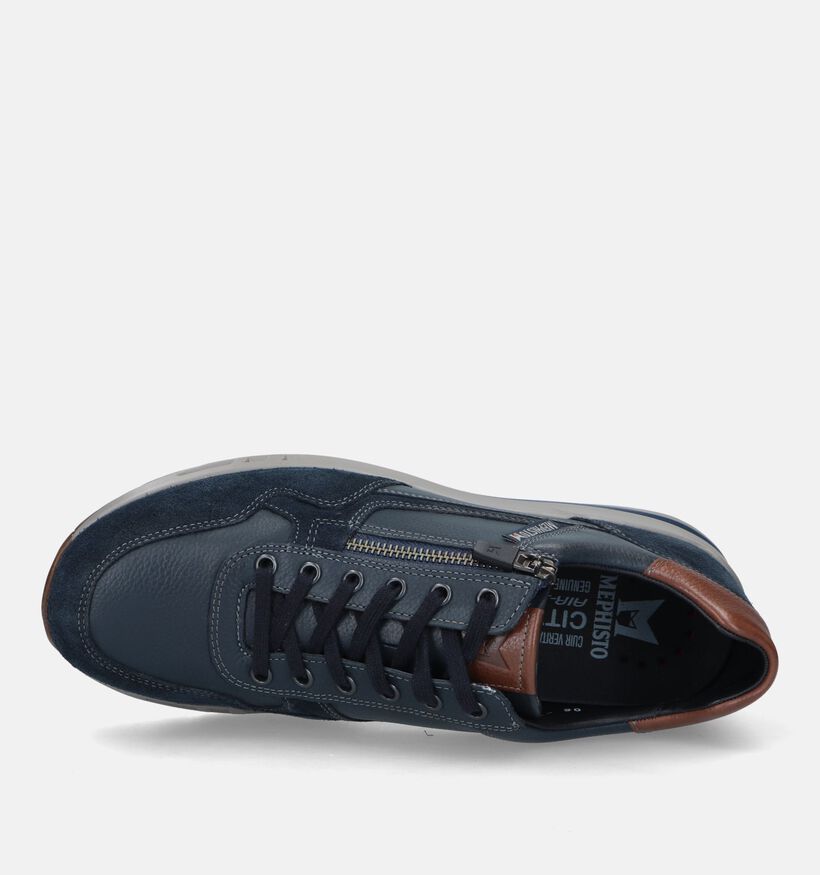 Mephisto Bradley Velsport Blauwe Veterschoenen voor heren (330708) - geschikt voor steunzolen