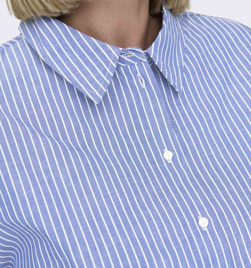 ONLY Carmakoma Arja Blauw Gestreept hemd voor dames (351440)