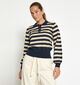 Minus Aliana Pull en Bleu/Beige pour femmes (361728)
