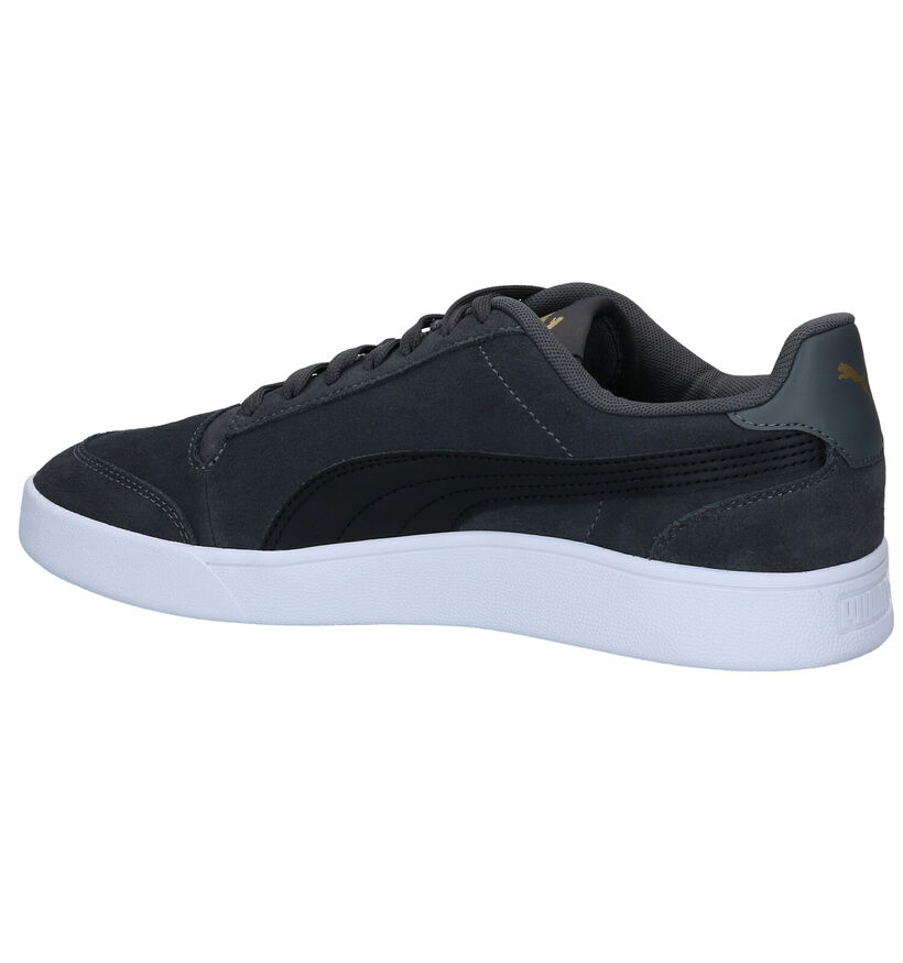 Puma Shuffle Baskets en Vert kaki en daim (301397)