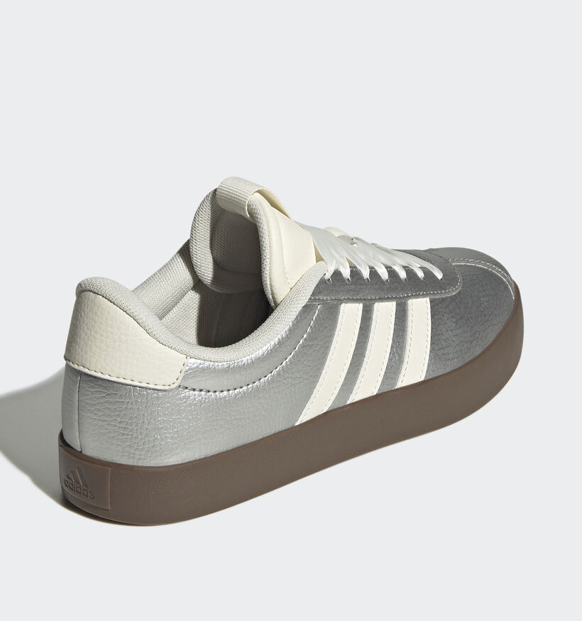 adidas VL Court 3.0 Zilveren Sneakers voor dames (357644) - geschikt voor steunzolen