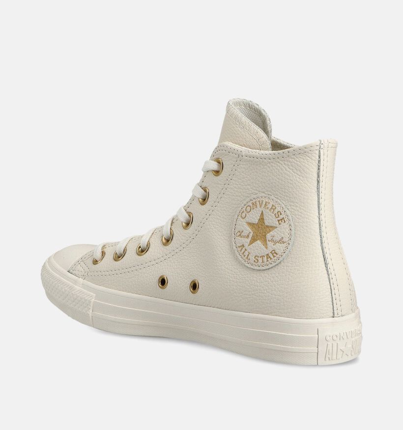 Converse Chuck Taylor All Star High Baskets montantes en Beige pour femmes (359973) - pour semelles orthopédiques