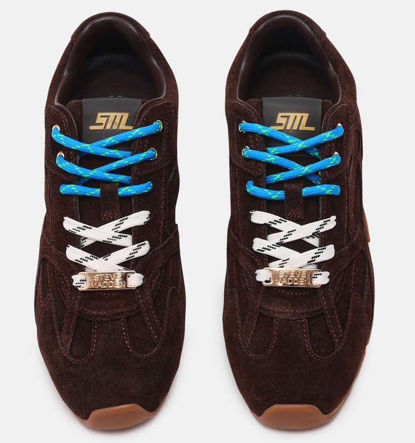 Steve Madden Asiel Donkerbruine Sneakers voor dames (378167)