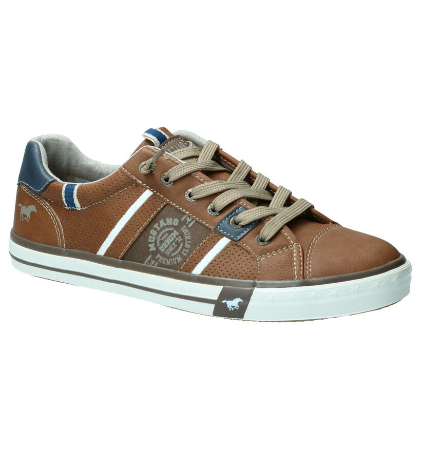 Mustang Chaussures basses en Bleu en simili cuir (285971)