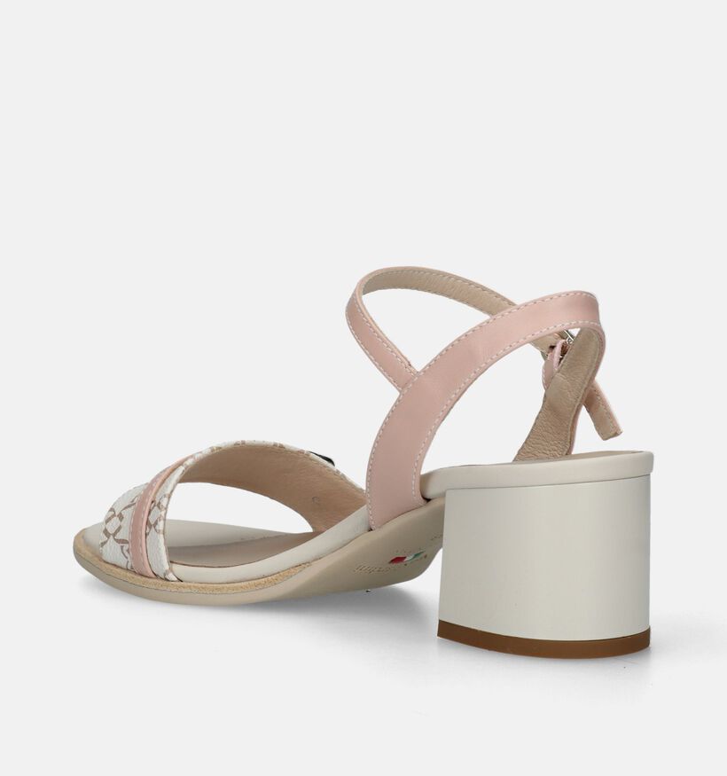 NeroGiardini Beige Sandalen met blokhak voor dames (339465)