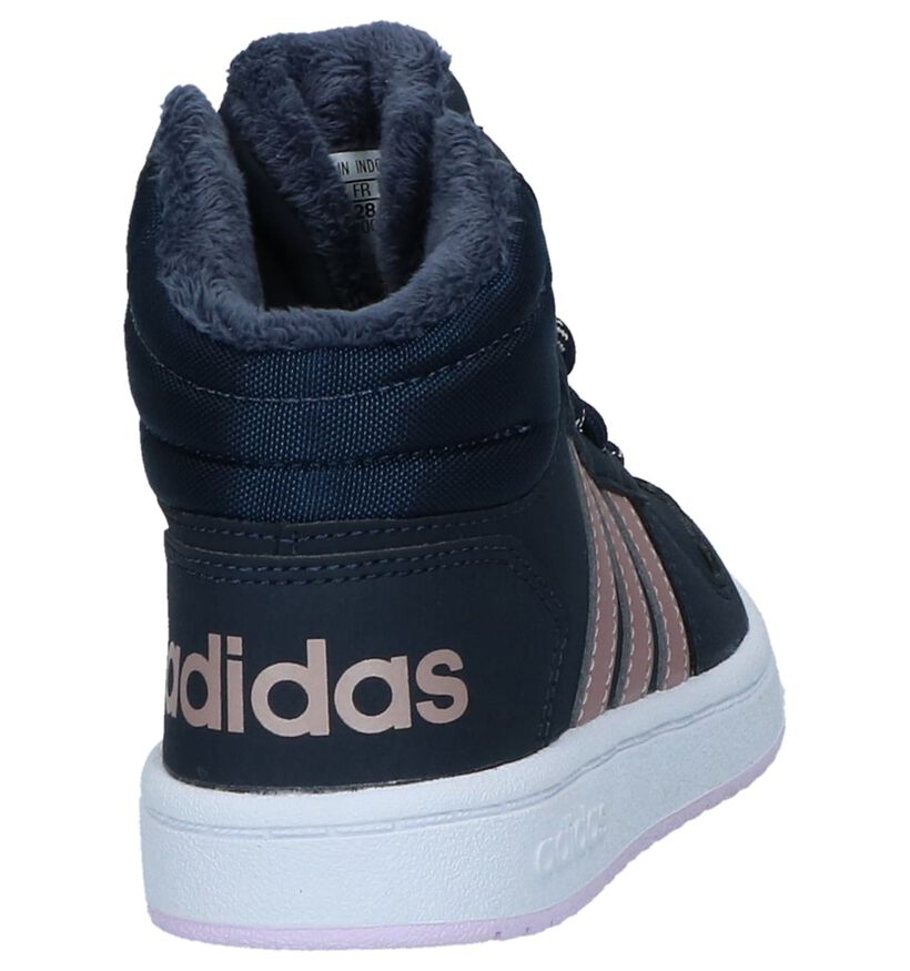 adidas Hoops 2.0 Baskets en Bleu en simili cuir (221800)