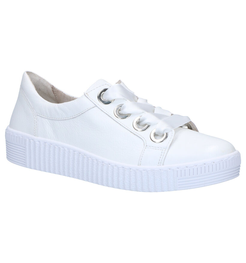 Gabor Best Fitting Chaussures à Lacets en Blanc en cuir (265853)