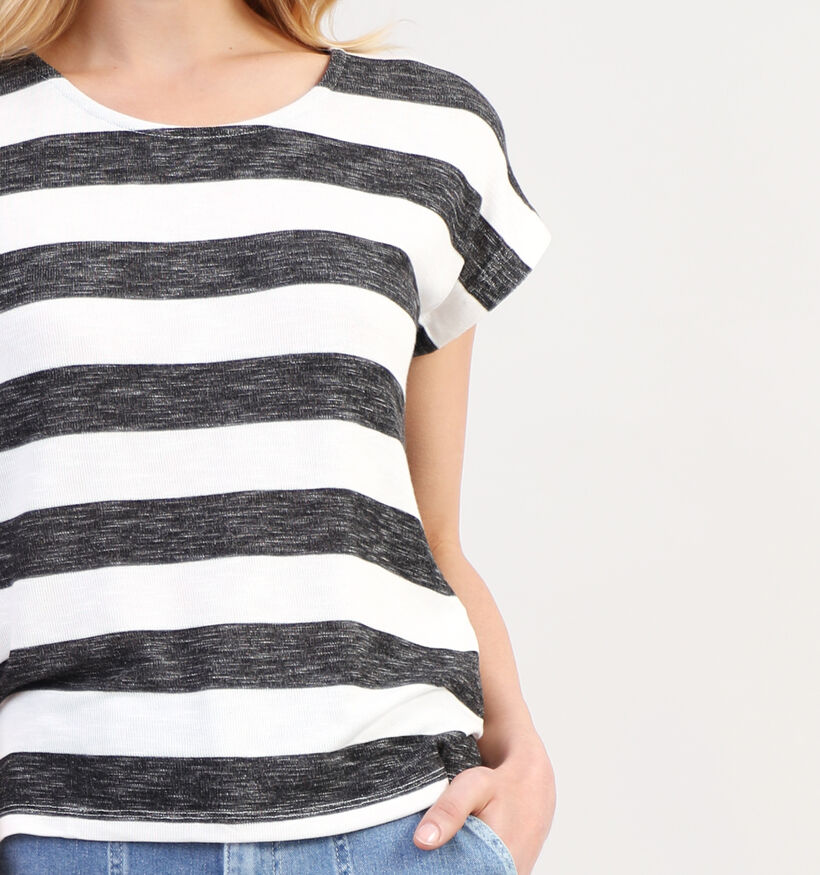 Vero Moda Wide Stripe Zwart T-shirt voor dames (345596)