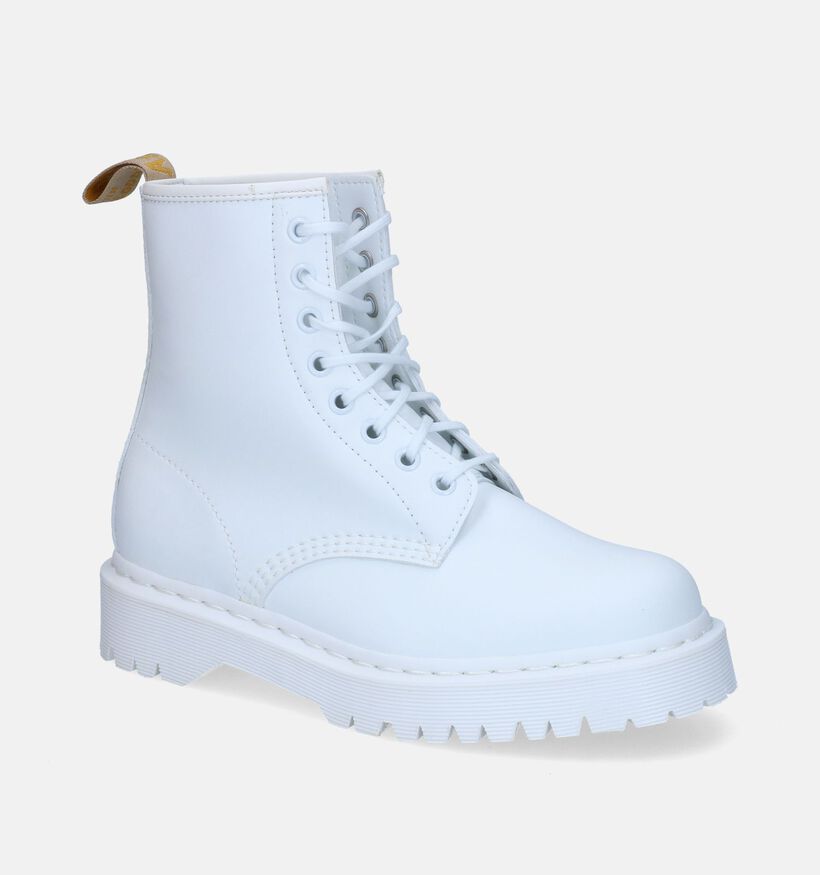 Dr. Martens Vegan 1460 Bex Mono Bottines en Blanc pour femmes (303550)