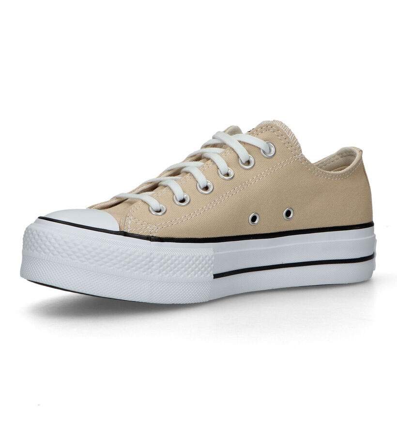 Converse Chuck Taylor All Star Lift Platform Beige Sneakers voor dames (325470)