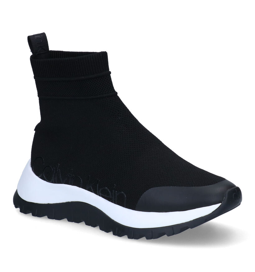 Calvin Klein Knit Zwarte Boots in stof (295207)