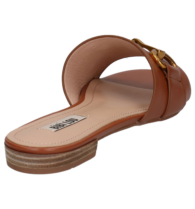 Bibi Lou Cognac Slippers in leer (273129)