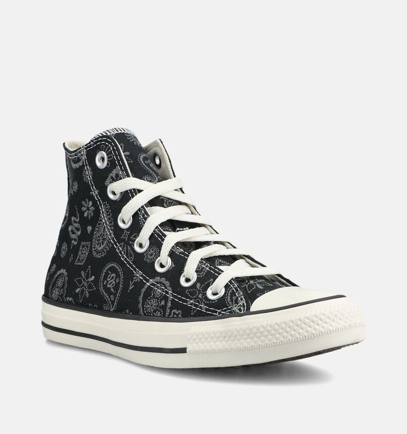 Converse Chuck Taylor All Stars Paisley Baskets en Noir pour femmes (376044) - pour semelles orthop&eacute;diques