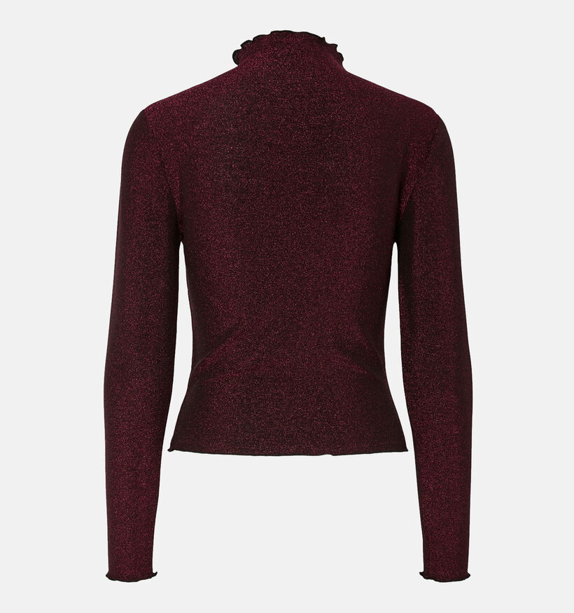 Pieces Sandra Longsleeves en Bordeaux pour femmes (365632)