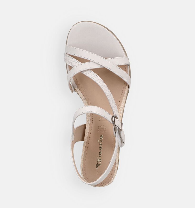 Tamaris Sandales plates en Blanc pour femmes (371725)