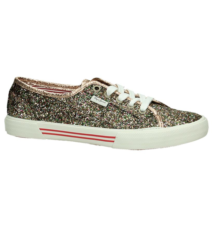 Pepe Jeans ABerlady Flash Gouden Sneakers, , pdp