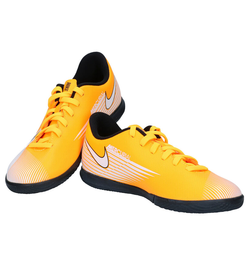 Nike JR Mercurial Baskets en Orange/Blanc en simili cuir (277502)