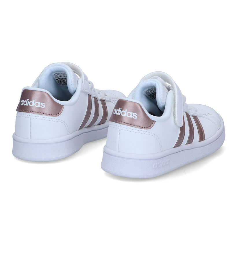 adidas Grand Court C Baskets en Blanc pour filles (314611) - pour semelles orthopédiques