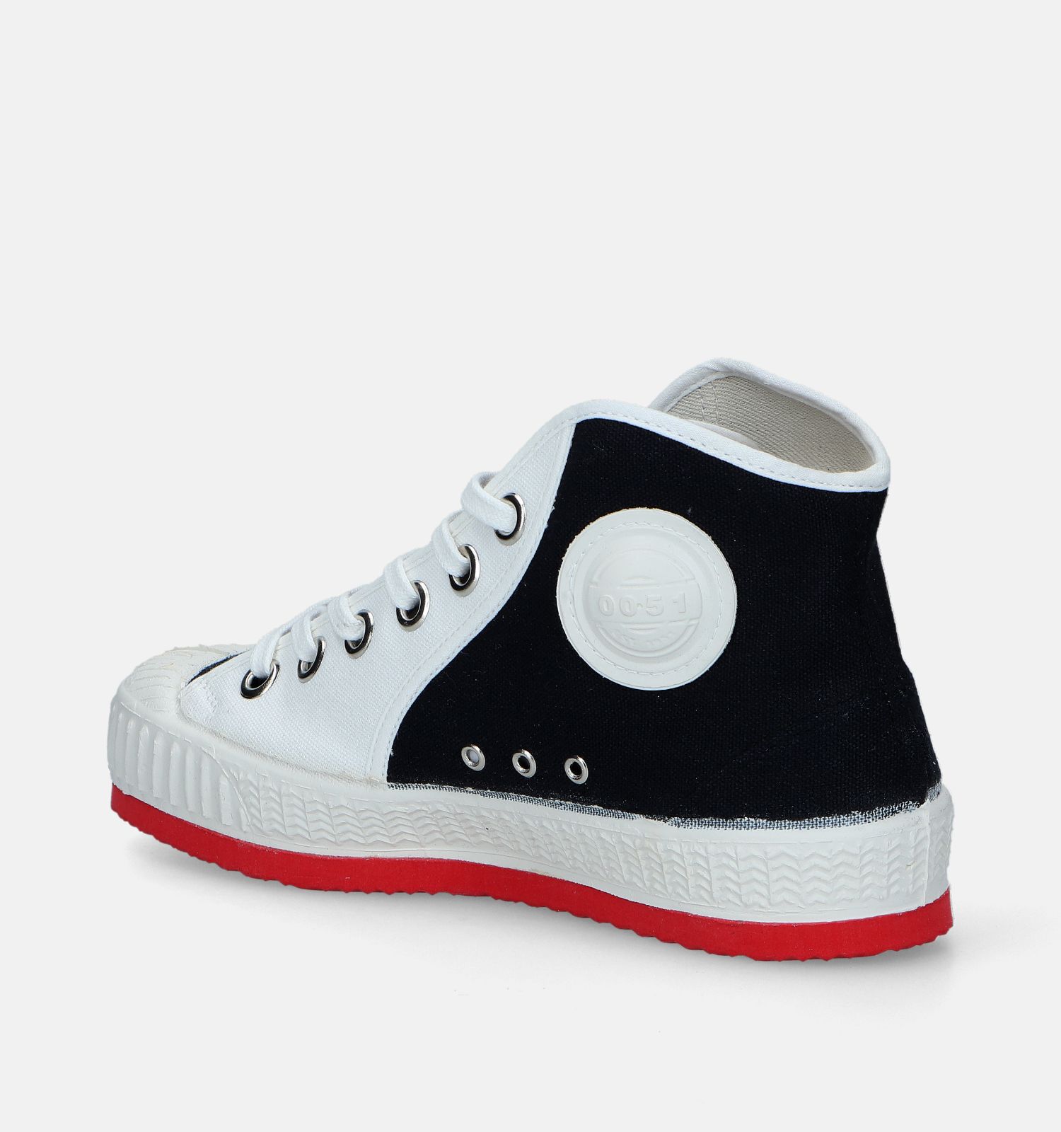 Zwart Witte Hoge Sneakers 0051 Anton Heren Sneakers Online op TORFS.BE