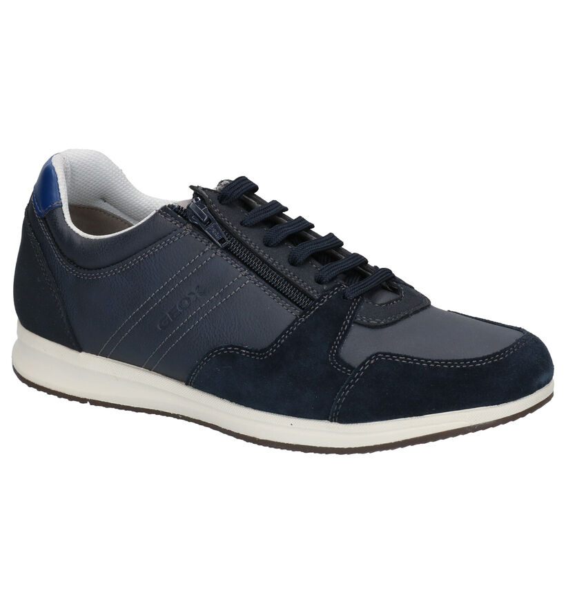 Geox Chaussures basses en Bleu foncé en simili cuir (266687)