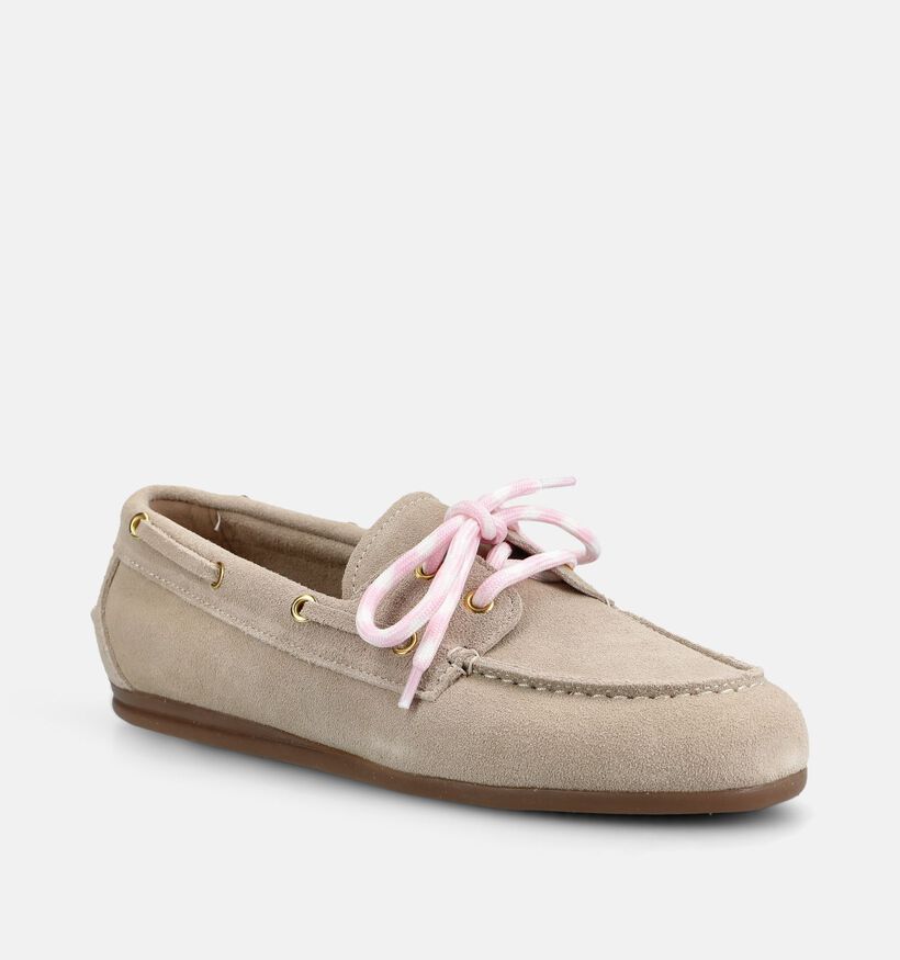 Shoecolate Chaussures plates en Beige pour femmes (384056)