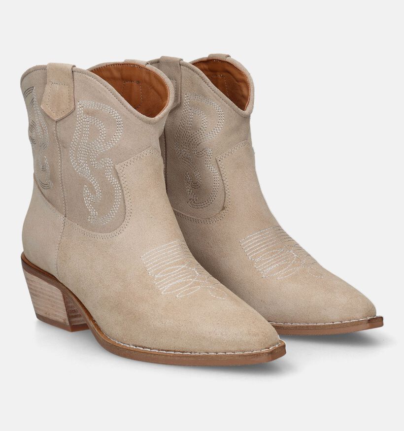 Babouche Beige Cowboyboots voor dames (332779)